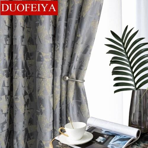 High-end Light Luxury Modern Minimalist Villa Jacquard Curtains Blackout Curtains for Living Room Bedroom Floor Curtains Custom