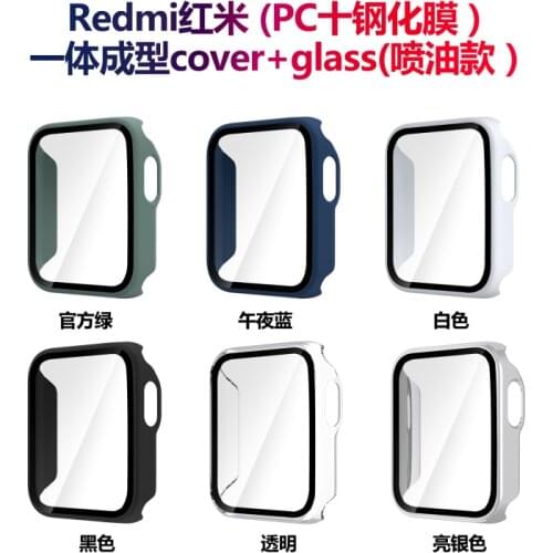 3D 9H Tempered Glass Screen Protector Protect Case For Xiaomi Mi Watch Lite Redmi Watch Shockproof Bumper Hard PC Cover