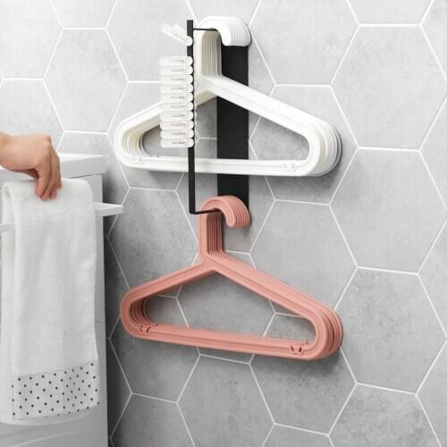 Iron Clothes Hanger Storage Rack Holder Drying Racks Storage Shelf Wall Towl Shoe Rack Laundry Bathroom Organizer Space Saver