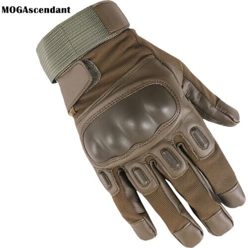 PU Leather Tactical Gloves Outdoor Army Military Paintball Hiking Shooting Climbing Airsoft Hard Knuckle Full Finger Gloves