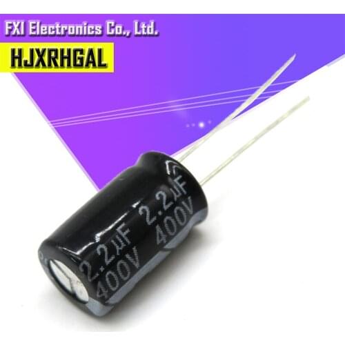 10PCS 400v2.2uf 400v2.2uf 6.3x12 400v 2.2uf 6.3*12 Elec Electrolytic capacitor