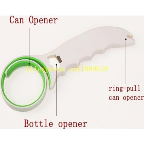 50pcs/lot 3 in 1 Bottle Opener Beer Coke Soda Cans Food Cap Spades Bar Tool Kitchen Accessories Supplies