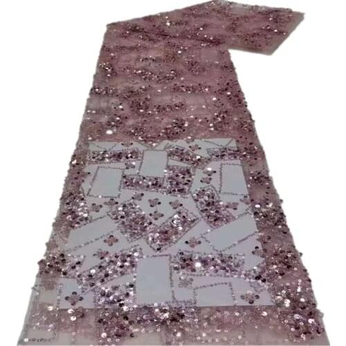 African Lace Fabric Embroidered Sequins Lace Fabric Hot Sale French Fabrics Laces Nigerian Ghana Occasional Sewing Wear CD-300