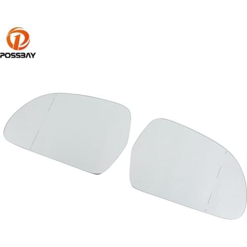 POSSBAY Side Car Door Heated Wing White Glass Mirror Fit For Audi A4 Allroad/Quattro 2010 2011 2012 2013-2016 Auto Side Mirror