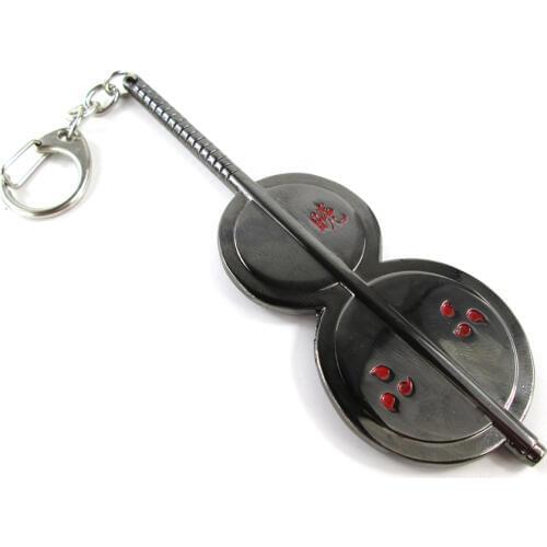 Bsarai Naruto Shippden Uchiha Madara 12cm/4.7in'' Cosplay Circular Fan Model Key Chain Ring