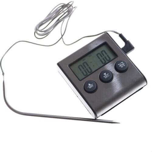 Digital Probe Oven & Meat Thermometer Timer for BBQ Grill Meat Food Cooking