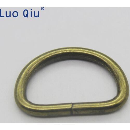 D ring Shaped Bronze buckles Sewing Accessories DIY Webbing connect buckles Hand-made materials 20mm 50pcs/lot