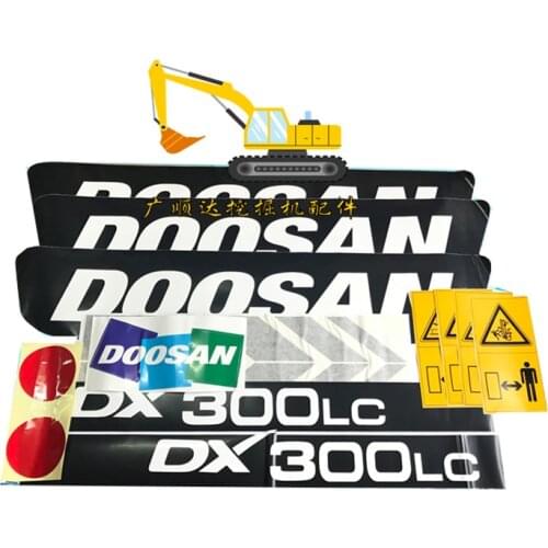 For Excavator Parts Doosan Daewoo Sticker DX60/120/150/260/300/380LC Full Vehicle Sticker Logo Model Sticker
