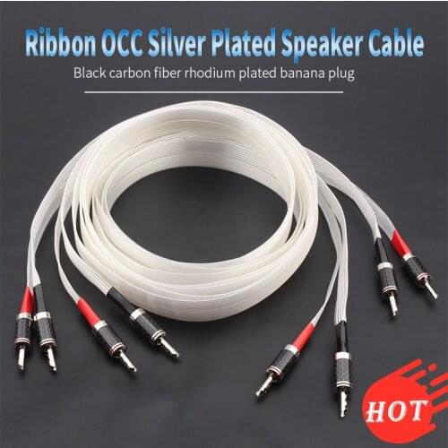 Hifi music ribbon dedicated audio speaker cable decoder amplifier and other Hi-end equipment connection cable