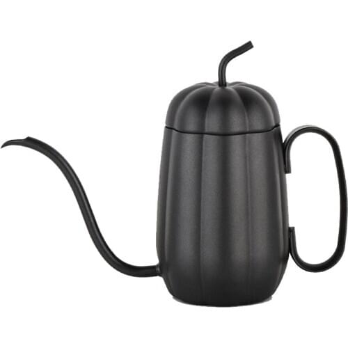 Pour Over Coffee Maker Stainless Steel Coffee Pot Gooseneck Kettle Tea Pot Creative Pumpkin Shape 450ml