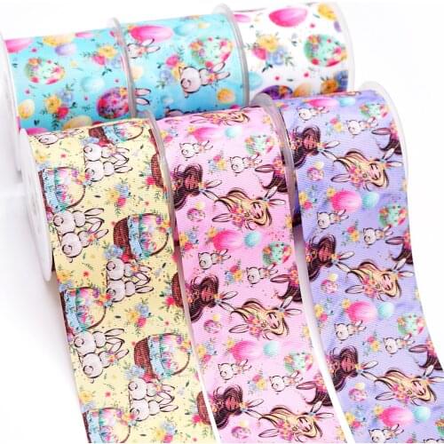 10 Yards 1.5" 38MM Easter Printed Ribbon For Hair Bows DIY Crafts Handmade Accessories 49819