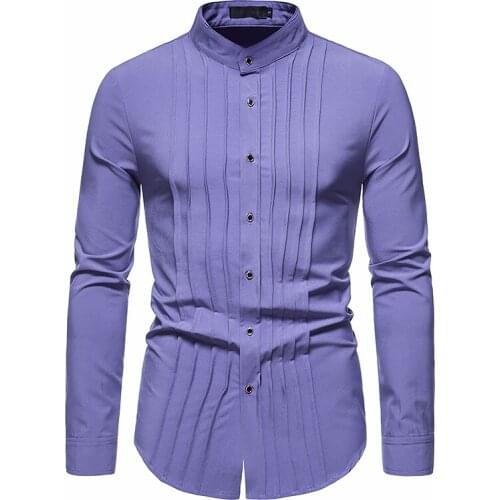 2021 Hot Sale New Fashion Camisa Masculina Long Sleeve Shirt Men Slim fit Design Formal Casual Brand Male Dress Shirt Size