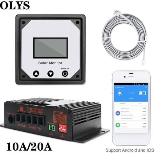 MPPT 10A/20A 12V Bluetooth Charge Controller Solar Charge Controller Auto Solar Battery Charging Regulators For RV Boat Car PV