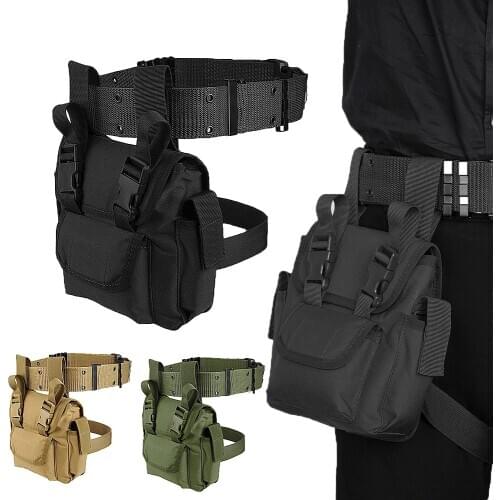Drop Leg Bags Tactical Thigh Hip Bum Belt Bag Military Molle Thigh Drop Pouch Hanging Fanny Pack for Hunting Camping Travel