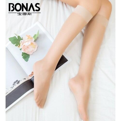 Half Length Transparent Calf Socks Fleshcolor Socks Womens Ultra-Thin Durable Thread Mid-Calf Silk Stockings Summer Socks Women