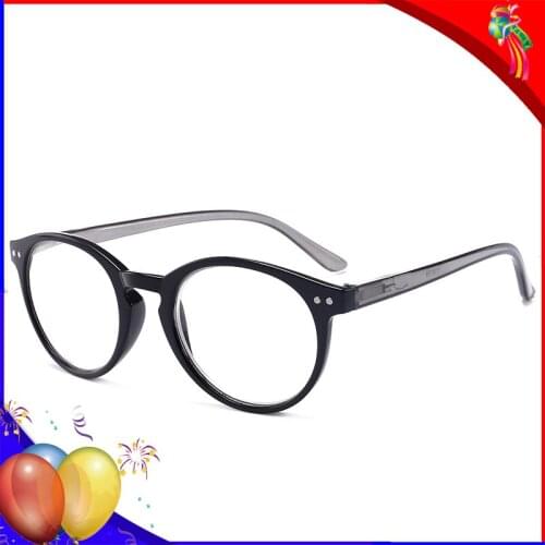 Men Women Oval Reading Glasses Simple Gray Magnifying Eyeglasses Full Frame Optical Presbyopic Glasses Diopters +1.0~+4.0