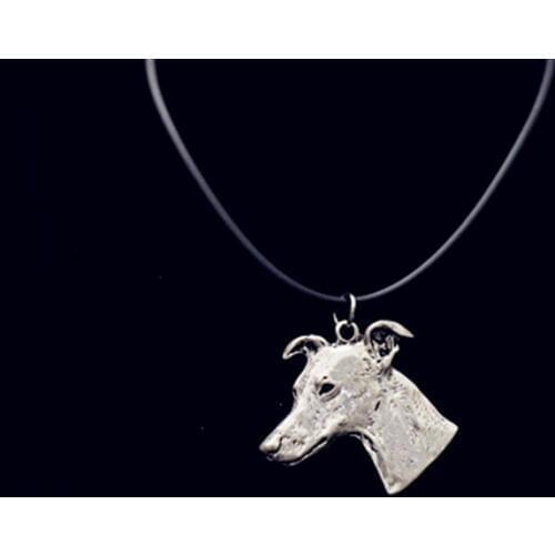 Whippet dog necklace Handmade necklace Embossed pendant jewelry golden colors plated fast delivery