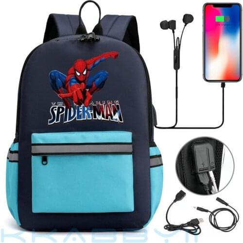 Spiderman School Bags For Boys Men Backpack School Bags Printing Backpack Schoolbag men Travel Bag Rucksacks