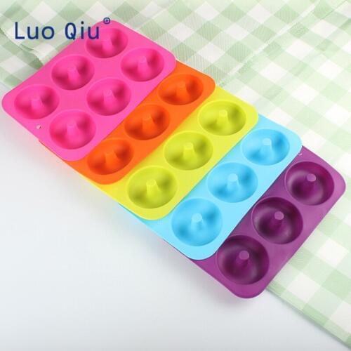 6-Cavity Silicone Donut Baking Pan Non-Stick Mold Dishwasher Decoration Tools Baking Nonstick and Heat Resistant Reusable 2019