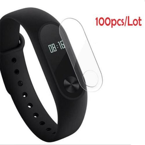100pcs Anti-scratch Ultra Clear Matte Protective Film For Xiaomi Mi Band 2 Band2 Miband 2 Wristband Full Screen Protector Cover