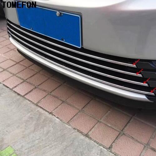 TOMEFON ABS Chrome Front Grille Cover Racing Grill Center Frame Car Exterior Styling For Toyota Corolla 2017 Facelift 4pcs