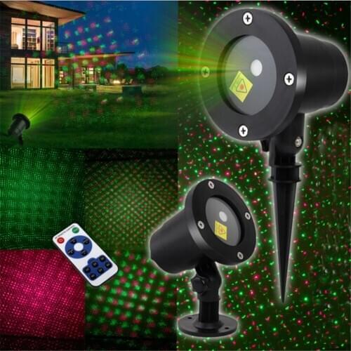 Outdoor Starry Sky Moving Laser Projector Light Red&Green LED Stage Light Waterproof IP55 For Christmas Party Garden Lawn Lamp