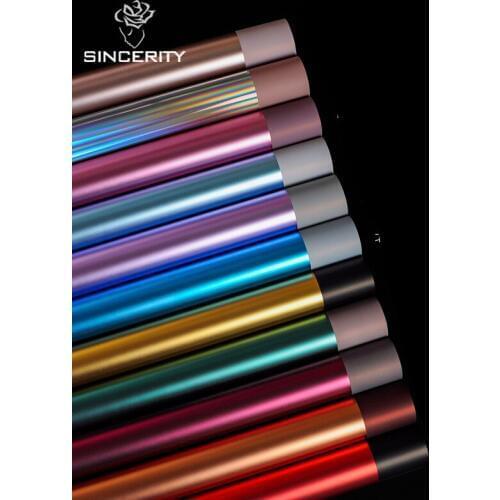 60x60cm Waterproof Flowers Platinum Paper Gift Wrapping Paper Flowers Bouquet Packaging Supplies Craft Paper Mat