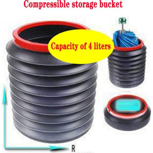 Magic bucket folding telescopic trash bin storage bucket car built-in tube car multi-function magic cylinder 4L