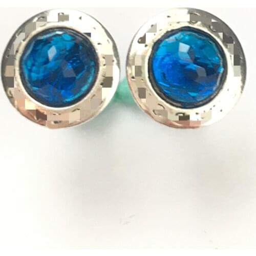 925 Sterling Silver Simple Classic Female Earring 11mm Round & Color Crystal Luxury Wedding Jewelry Earrings for Women Girl