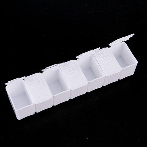 1PCS 7 Days Weekly Tablet Pill Medicine Box Holder Pill Box Splitters Storage Organizer Container Case