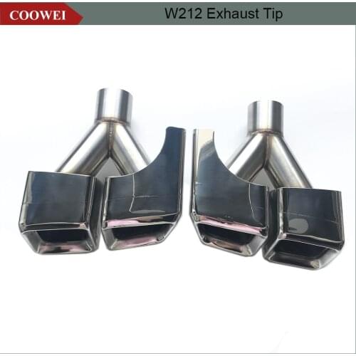 2pcs/set Stainless Steel Material Type Exhaust Tip Muffler W212 Exhaust Tip For Mercede-s-Benz E63 W212 W204