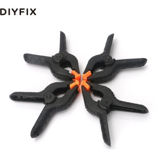 DIYFIX 4Pcs 110mm 4.3inch A-type Plastic Nylon Adjustable Clamps Spring Clip for Paper Photo Backdrop Background Woodworking