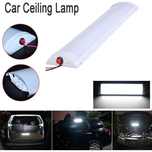 72 LED 12W Car Interior Led Light Bar White Light Tube with Switch for Van Lorry Truck RV for Camper Boat Indoor Ceiling Light
