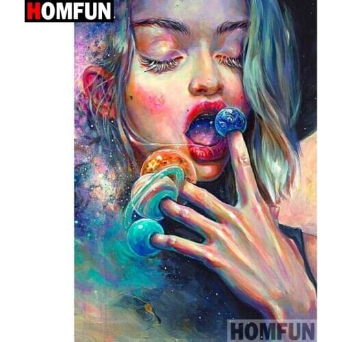 HOMFUN Full Square/Round Drill 5D DIY Diamond Painting "Beauty oil painting"3D Diamond Embroidery Cross Stitch Home Decor A19167