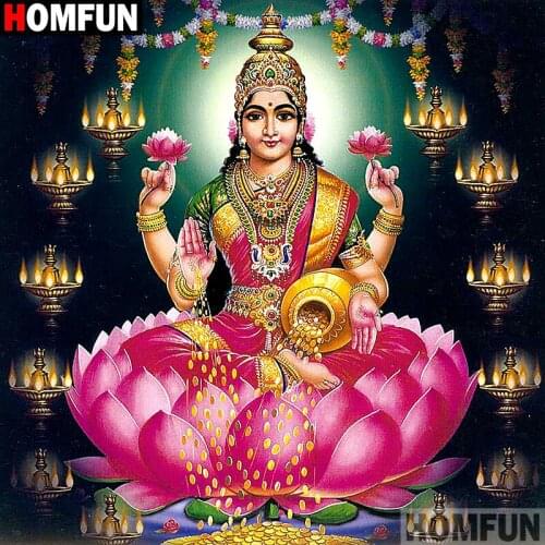 HOMFUN Full Square/Round Drill 5D DIY Diamond Painting "Religious Buddha" Embroidery Cross Stitch 5D Home Decor A07318