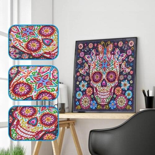 Special Shaped Diamond Painting Skull 5d Diy Picture Of Rhinestone Round Diamond Embroidery Sale Decoration Home 25x25cm