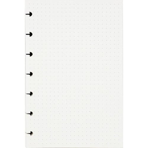 Free shipping 2020 new B6 disc planner notebook Mushroom hole page paper T-type refill 60 sheets line dot blank monthly plan