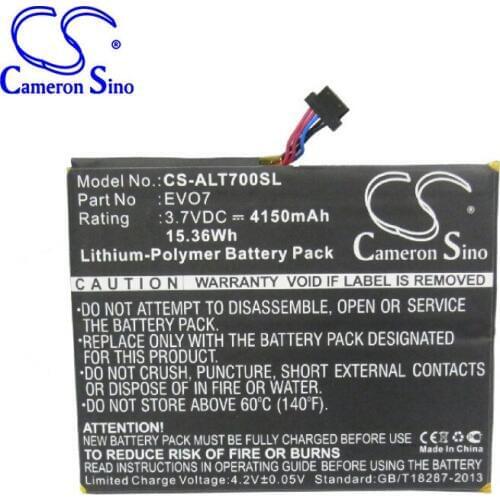 Cameron Sino 4150mah for AlcatelOne Touch EVO 7 CAB4160000C1 OT-T70 T70-2AALDE1 Tablet Battery