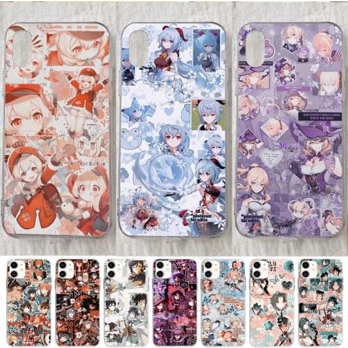 Anime Cute Cartoon Girl Case for IPhone 11 Pro XS Max XR X Soft Cover for IPhone 12 Mini 7 8 Plus SE Phone Case