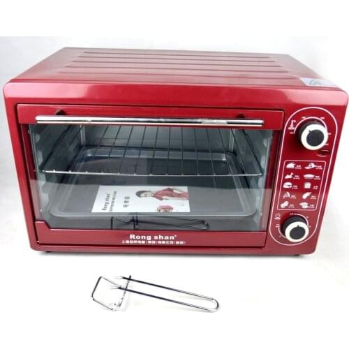 Electric mini High capacity Oven48L Multi-function Stainless Steel with Timer Bake Broil 1000W Includes Baking Pan and Rack