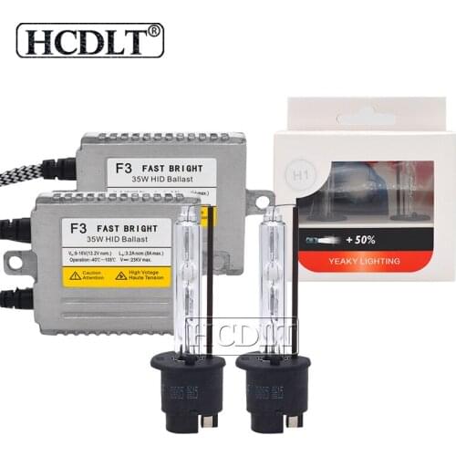 HCDLT 35W Fast Bright HID Xenon Kit Yeaky Car Headlight Bulb H1 H7 H11 9005 9006 D2H Auto Headlamp Kit With DLT F3 HID Ballast
