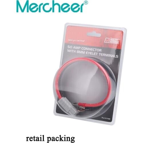 Individual Packing 50A 2 Pin Connector With 8AWG 30cm Eyelet Terminals For Battery Connector Extend Wire Power Connector