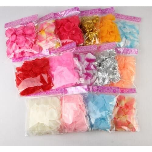 Simulation rose petals wedding supplies bed sprinkling flowers wedding carpet decoration pepper flower 100pcs/pack * 50 packs