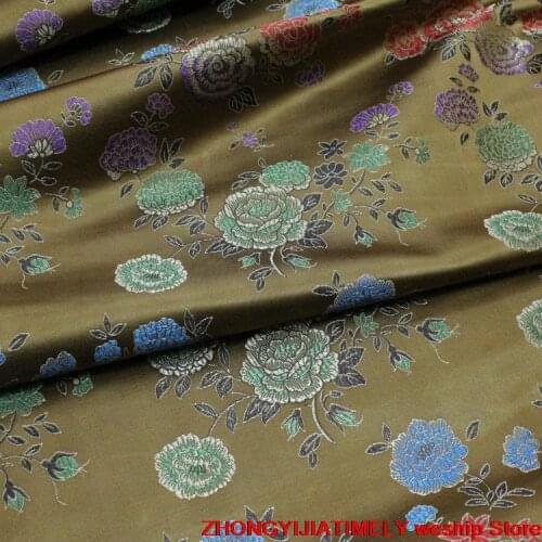 Chinese silk Brocade jacquard weave fabric Mongolia Robe cloth DIY bag Book cover Performance clothes 20