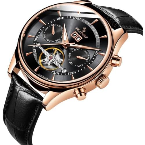 Mens Popular Watch Senors Automatic Mechanical Tuofei Watch High End Business Gift Mens Watch