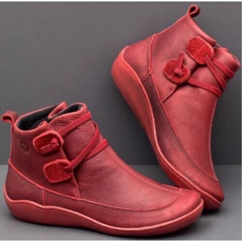 2020 autumn and winter womens shoes soft and comfortable womens boots retro ladies boots Pu leather ankle boots casual shoes