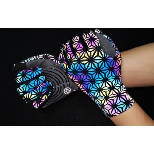 GIYO photosensitive colorful gloves touch screen mountain bike road bike full finger gloves men and women outdoor sports riding