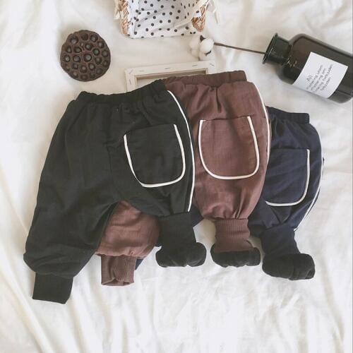 Girls Pants Baby Boy Clothes 2018 Winter Boys and Girls Warm Velvet Casual Pants Kids Harem Pants Baby Clothes Toddler Trousers