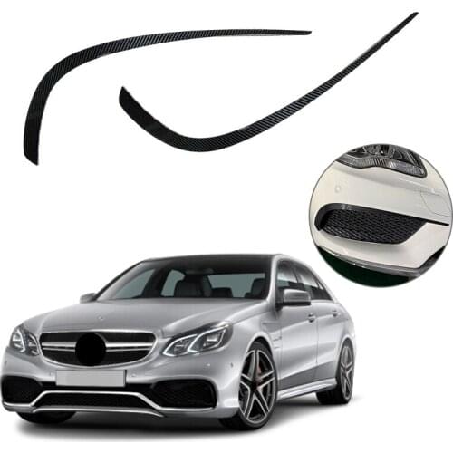 Car Front Bumper Splitter Spoiler Air Knife Covers Trim for Mercedes-Benz E-Class Coupe C207 2013-2016 AMG Line Carbon