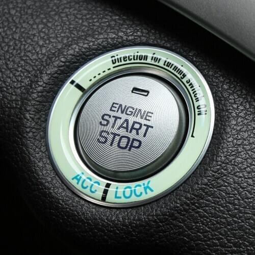 Luminous Car Start Stop Ignition Key Ring for Renault Koleos Fluenec Kangoo Latitude Sandero Kadjar Captur Talisman Megane RS